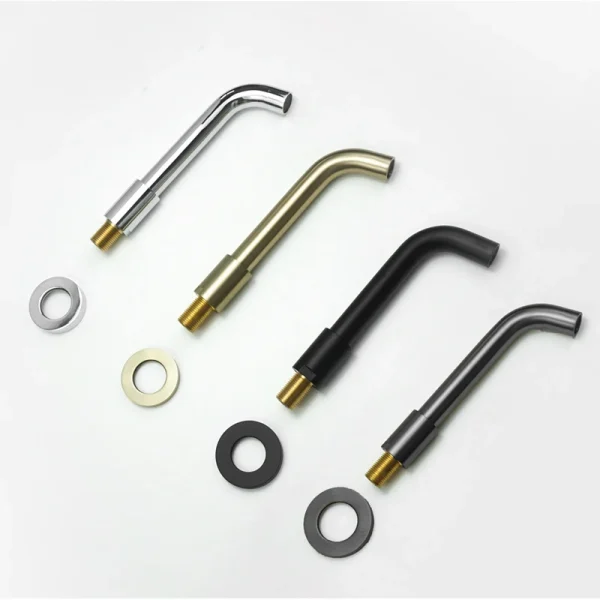 Brass Gold Chrome Black Grey Spout Bathroom Mixer Sink Tap Basin Vanity Water Tapware 150/200/250MM Faucet Replacement Spouts - Image 6