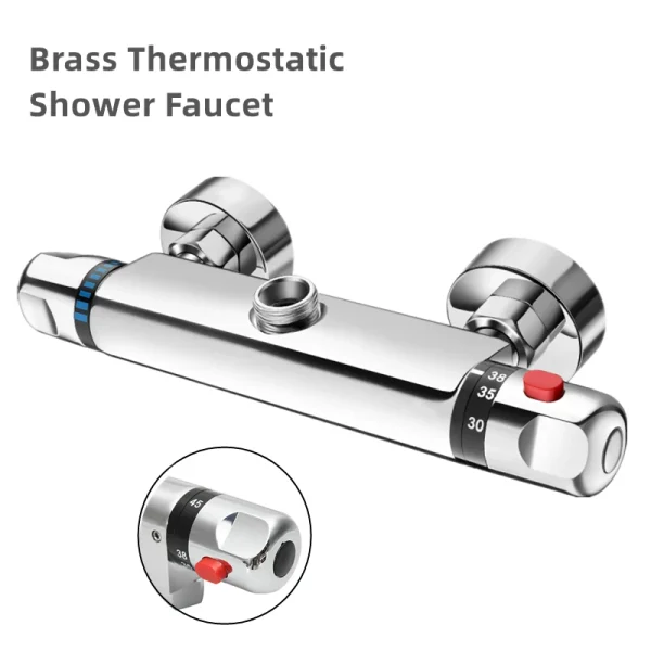 Thermostatic Shower Faucet Mixing Valve Thermostatic Faucets Shower Bathroom Combination Water mixer Bathtub Faucet with handle - Image 6