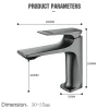 Brass Core Modern Bathroom Sink Faucet Single Handle Deck Mounted Wash Basin Water Tap Hot And Cold Mixer - Image 5
