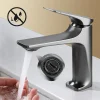 Brass Core Modern Bathroom Sink Faucet Single Handle Deck Mounted Wash Basin Water Tap Hot And Cold Mixer - Image 2
