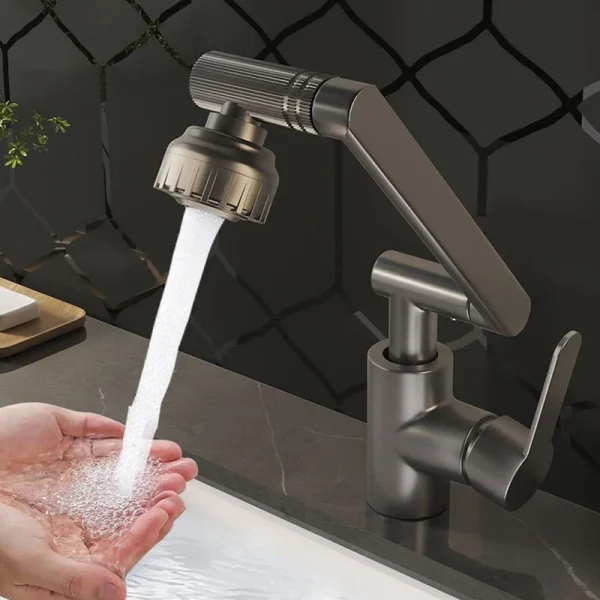 Universal Rotating Dual-mode Faucet Mechanical Arm Wash Basin Kitchen Bathroom Hot And Cold Household Basin Wash Basin Wash Up - Image 6